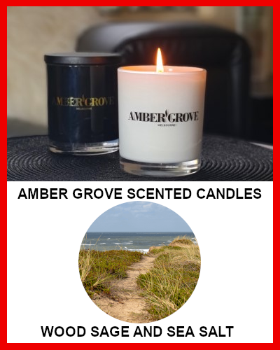 Gifts Actually - Amber Grove Soy Wax Candle - Wood, Sage and Sea Salt