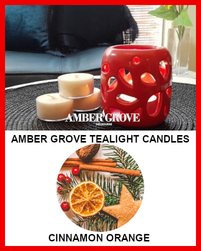 Gifts Actually - Amber Grove Soy Wax Tealight Candle - Cinnamon Orange
