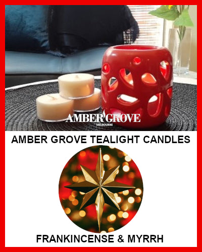 Gifts Actually - Amber Grove Scented Tealight Candle - Frankincense And Myrrh