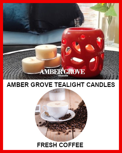 Gifts actually - Amber Grove Scented Tealight Candle - Fresh Coffee