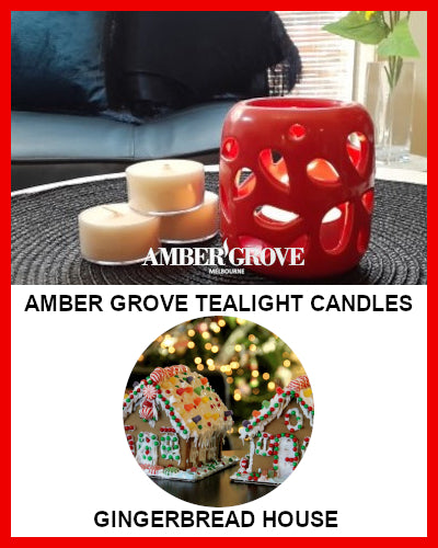 Gifts Actually - Amber Grove Scented Tealight Candle - Gingerbread House