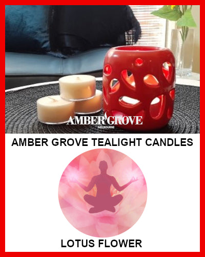 Gifts Actually - Amber Grove Scented Tealight Candle - Lotus Flower