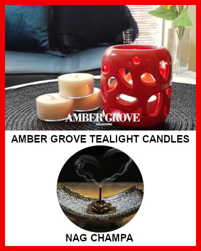 Gifts Actually - Amber Grove Scented Tealight Candle - Nag Champa