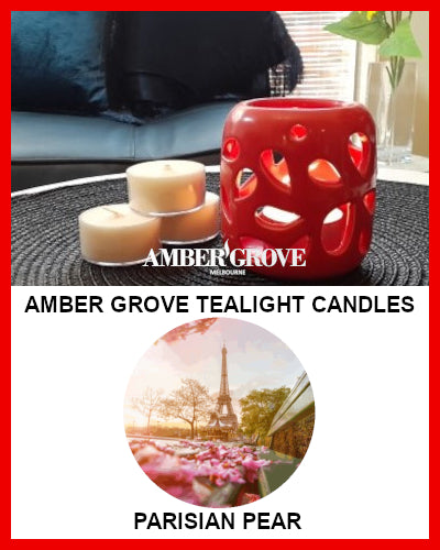 Gifts Actually - Amber Grove Scented Tealight Candle - Parisian Pear