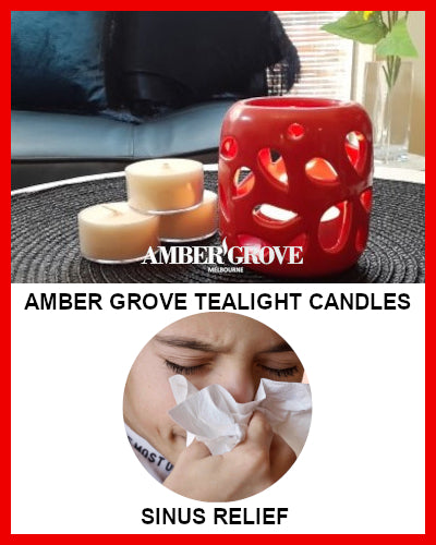 Gifts Actually - Amber Grove Scented Tealight Candle - Sinus Relief