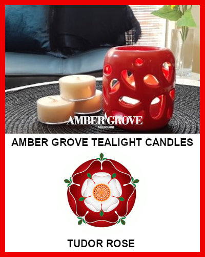 Gifts Actually - Amber Grove Scented Tealight Candle - Tudor Rose