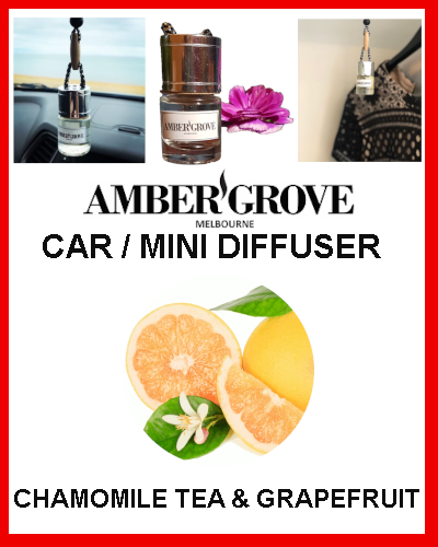 Gifts Actually - Amber Grove Mini Car Diffuser - Chamomile Tea & Grapefruit