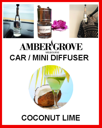 Gifts Actually - Amber Grove Mini Car Diffuser - Coconut Lime Fragrance