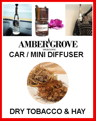 Gifts Actually - Amber Grove Mini Car Diffuser - Dry Tobacco & Hay Fragrance