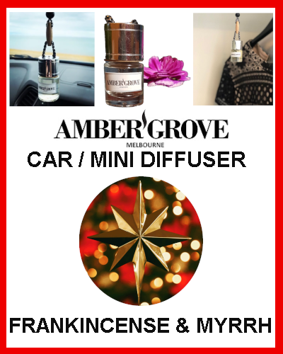 Gifts Actually - Amber Grove Mini Car Diffuser - Frankincense & Myrrh Fragrance