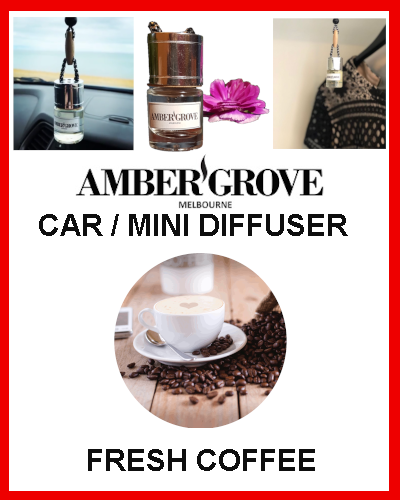 Gifts Actually - Amber Grove Mini Car Diffuser - Fresh Coffee Fragrance