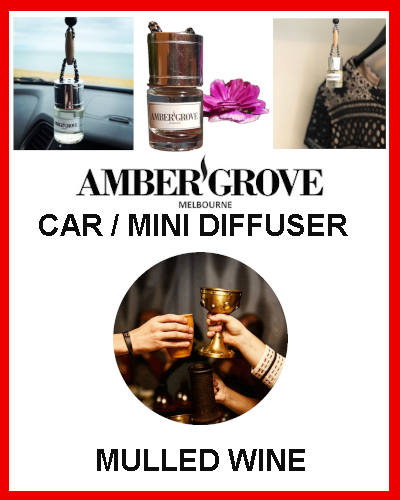 Gifts Actually - Amber Grove Mini Car Diffuser - Mulled Wine Fragrance