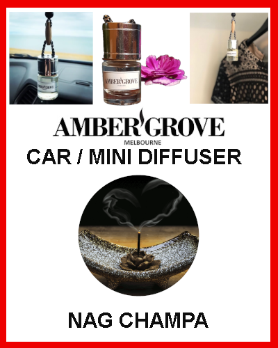 Gifts Actually - Amber Grove - Mini Car Diffuser - Nag Champa Fragrance