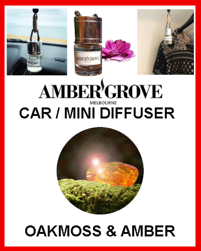Gifts Actually - Mini Car Diffuser - Oakmoss & Amber Fragrance - Amber Grove
