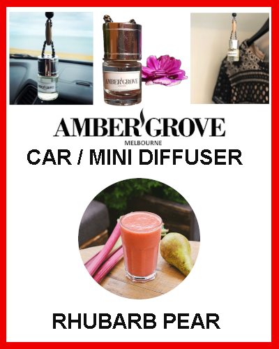 Gifts Actually - Amber Grove Mini Car Diffuser - Rhubarb Pear Fragrance