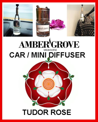 Gifts Actually - Amber Grove Mini Car Diffuser - Tudor Rose Fragrance