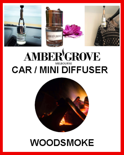 Gifts Actually - Mini Car Diffuser - Woodsmoke Fragrance - Amber Grove
