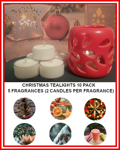 Gifts Actually - Amber Grove Scented Soy Wax Tealight Christmas 10 Pack