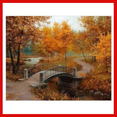 Gifts Actually - Paint By Numbers - Autumn in the Park (DIY Paint kit)