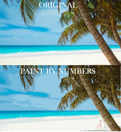 Gifts Actually - Custom / Photo Paint by numbers -  Beach Scene