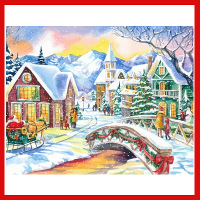 Gifts Actually - Paint By Numbers - (DIY Paint kit) - Christmas Scene