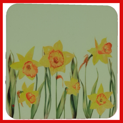 Gifts Actually - Coaster - Floral Collection - Daffodil design