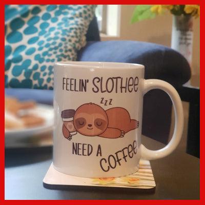 Gifts Actually - Personalised Coffee Cup - Sloth Design