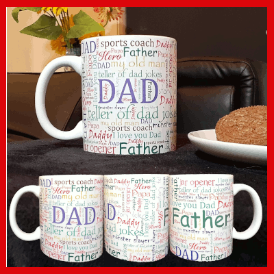 Gifts Actually - Fathers Day Mug \ Dad Word Cloud Mug