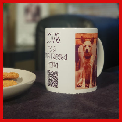 Gifts Actually - The Video Mug - Video / Message - Personalised/Photo Love Dogs / Cats