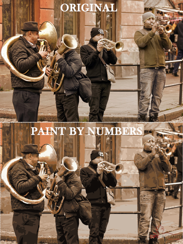 Gifts Actually - Custom / Photo Paint by numbers -  Music Group / Band