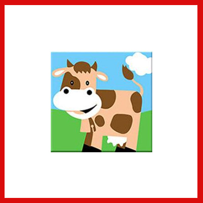 Gifts Actually - Paint By Numbers – Cow (Kids DIY Paint kit)