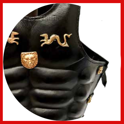 Gifts Actually - Corinthian Replica Leather Body Armour - Chest detail
