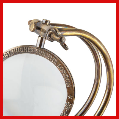 Gifts Actually - Curved Arm Magnifying Glass - Antique (Henry Hughes Replica)