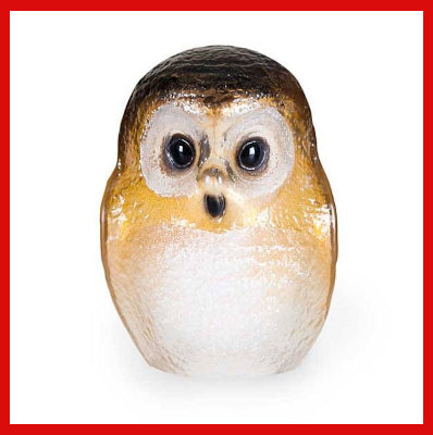Gifts Actually - Mats Jonasson Crystal - Owl Sculpture (34244) Safari Series