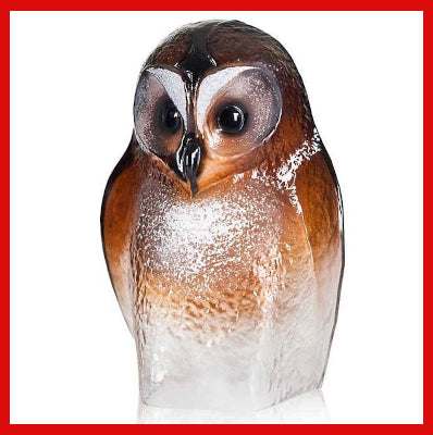 Gifts Actually - Mats Jonasson Crystal - Owl Sculpture (34245) Safari Series