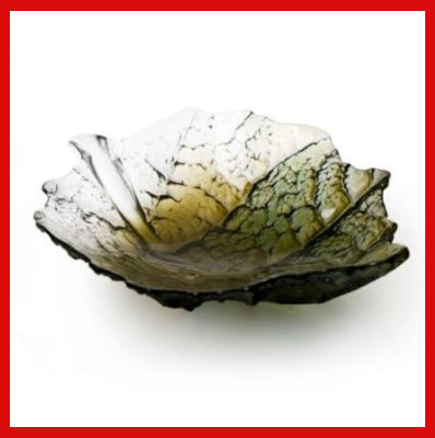 Gifts Actually - Mats Jonasson Crystal Bowl- Folia Autumn Leaf (56111)