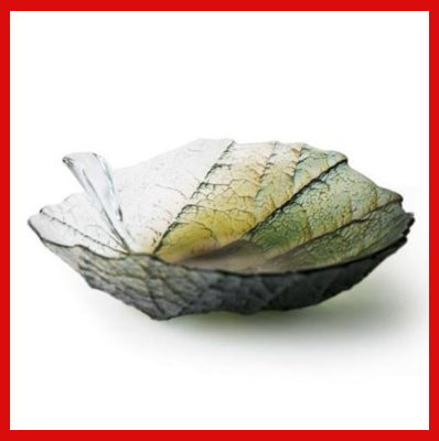 Gifts Actually - Mats Jonasson Crystal Bowl- Folia Autumn Leaf (56112)