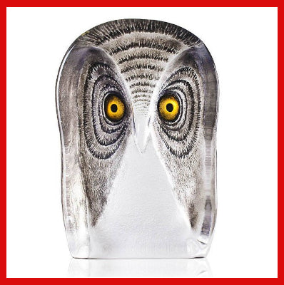 Gifts Actually - Mats Jonasson Crystal - Owl Sculpture (34106)