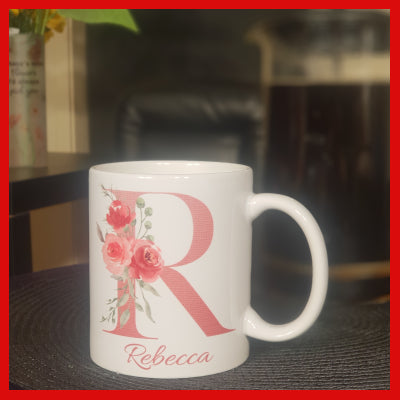 Gifts Actually - Mug - Personalised Name - Rose design