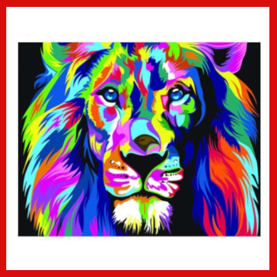 Gifts Acrually - Paint By Numbers - Lion Abstract (01) (DIY Paint kit)