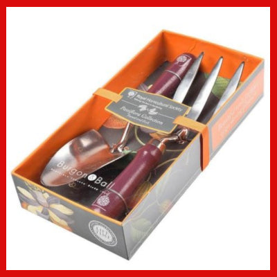 Gifts Actually - Burgon & Ball - Passiflora Trowel & Fork set - Gift Boxed