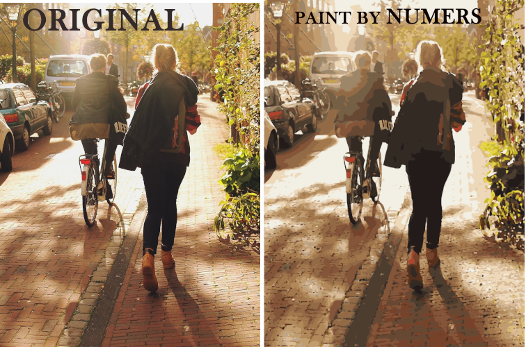 Gifts Actually - Custom / Photo Paint by numbers - Person street scene