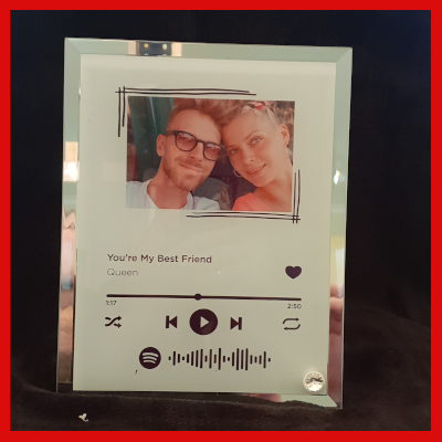 Gifts Actually - Photo Glass - Personalised - Spotify Code
