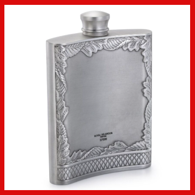 Gifts Actually - Royal Selangor Pewter 165ML Woodland Stag Hip Flask