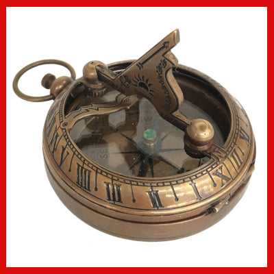Gifts Actually - Pocket Sundial Compass Antique Finish 45mm