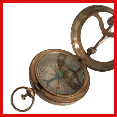 Gifts Actually - Pocket Sundial Compass Antique Finish 45mm