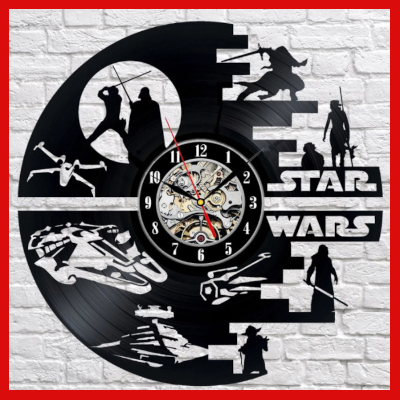 Gifts Actually - Wall Clock - Star Wars - Laser cut vinyl record