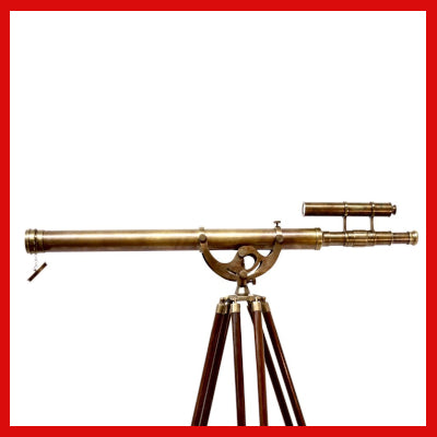 Gifts Actually - Telescope – Double Barrel on Tripod Stand - Horizontal