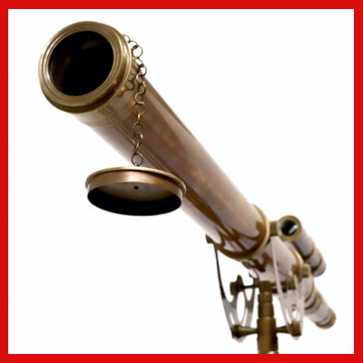 Gifts Actually - Telescope – Double Barrel on Tripod Stand - front