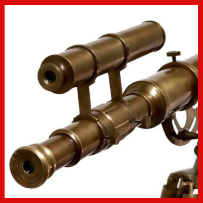 Gifts Actually - Telescope – Double Barrel on Tripod Stand - Viewer